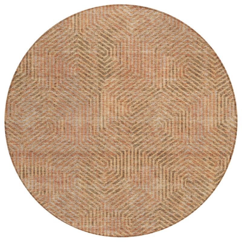 Machine Washable Indoor/ Outdoor Chantille Contemporary Maze Rug