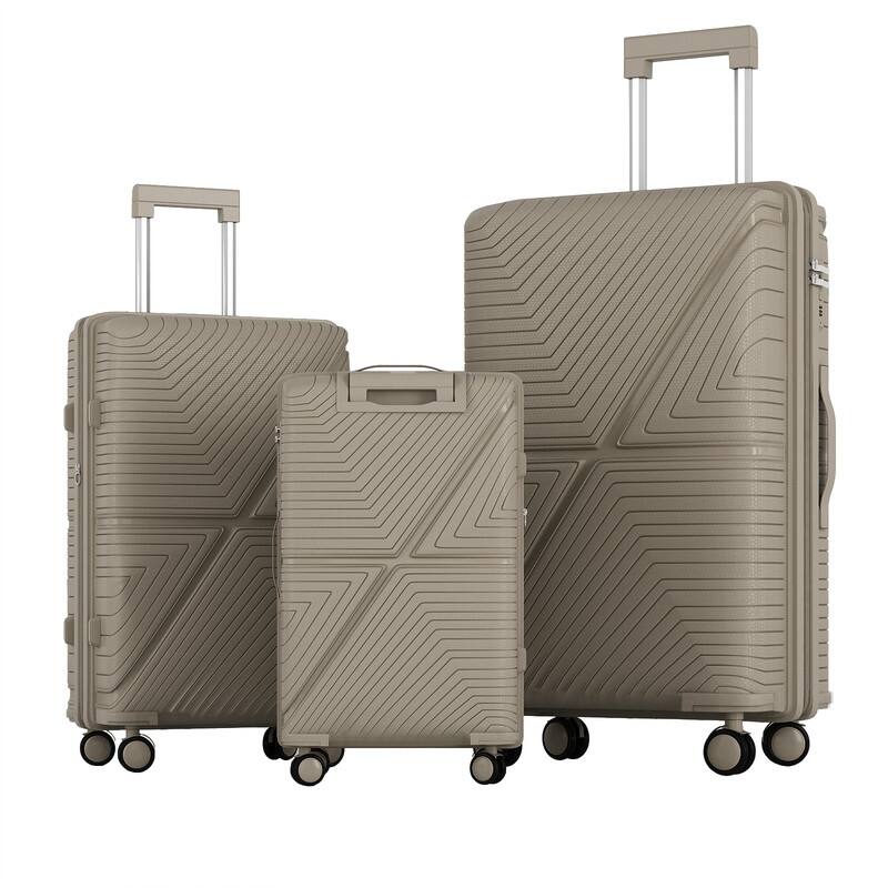 Mixoy Light weight Luggage with Spinner Wheels & YKK Zipper, 3-Piece Suitcase ABS Hardside Luggage Set with TSA Lock