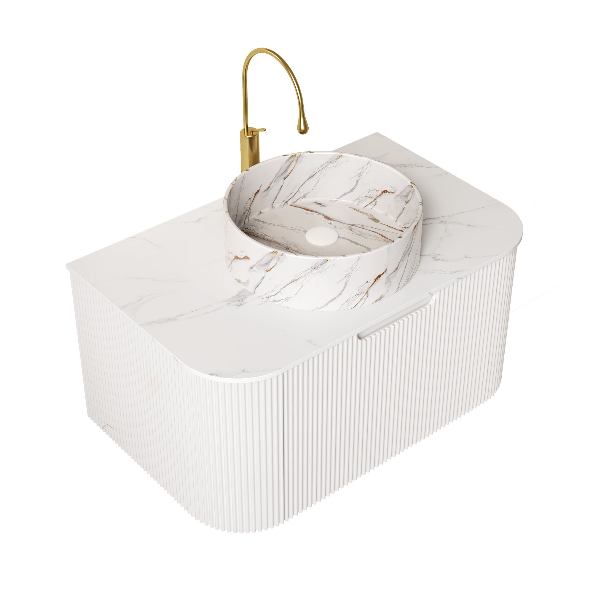 Wall Mounted Bathroom Vanity with Sink