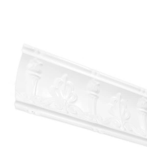 Great Lakes Tin Huron Copper Crown Molding Sample - 6 Inch Tin-Plated Steel Sample For Ceiling & Wall Accents