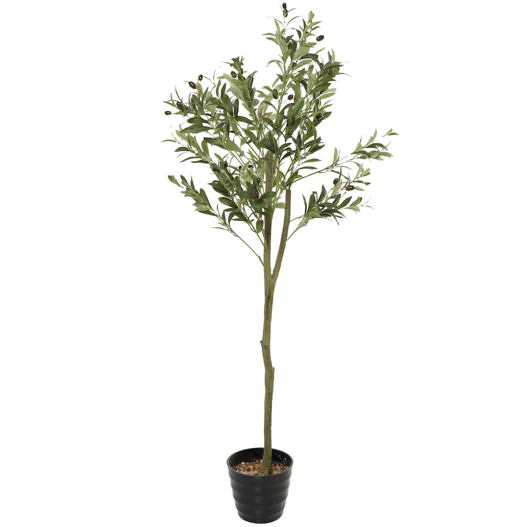 Green Plastic Contemporary Artificial Tree - 28 x 20 x 59