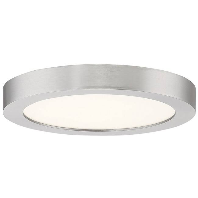 James Allan Randolph 8" Wide LED Flush Mount Ceiling Fixture - Brushed Nickel