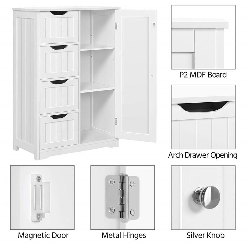 Wooden Bathroom Floor Cabinet - 13"D x 22"W x 32"H