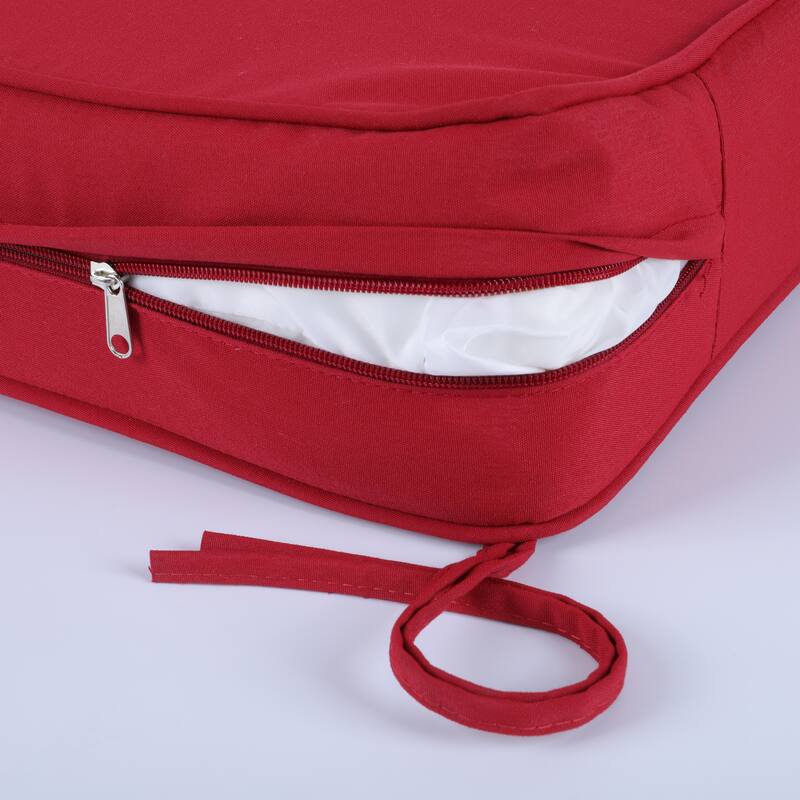 2 Pieces Waterproof Polyester Patio Seat and Back Cushions 24x24 Deep Comfort for Outdoor Seating