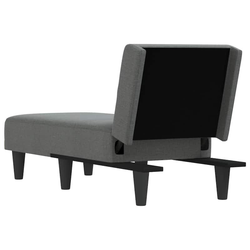 vidaXL Chaise Longue Dark Gray Fabric - 21.7" x 55.1" x 27.6"