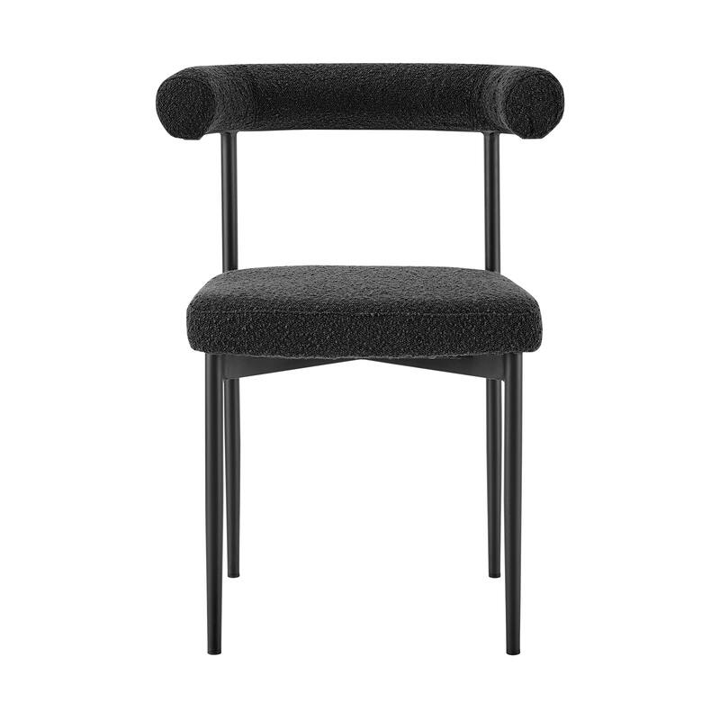 Shannon Upholstered Curved Back Barrel Kitchen Dining Chairs - Set of 2