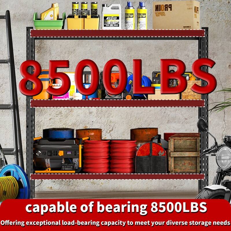 3-Tier Adjustable Metal Storage Rack, Black, 31.5/63"H