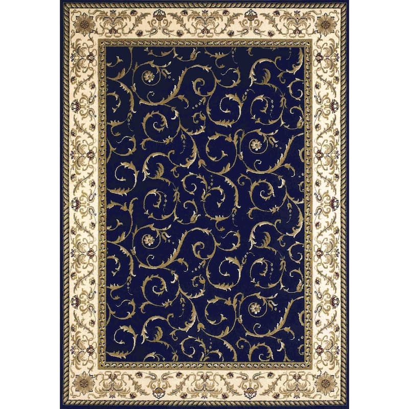 Admire Home Living Amalfi Transitional Scroll Pattern Area Rug