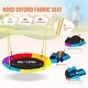 preview thumbnail 6 of 10, 40 Inch Saucer Swing Seat with A Shaped Metal Frame Stand Ideal Gift for Kids - 81.10"L x 72.05"W x 71.26"H
