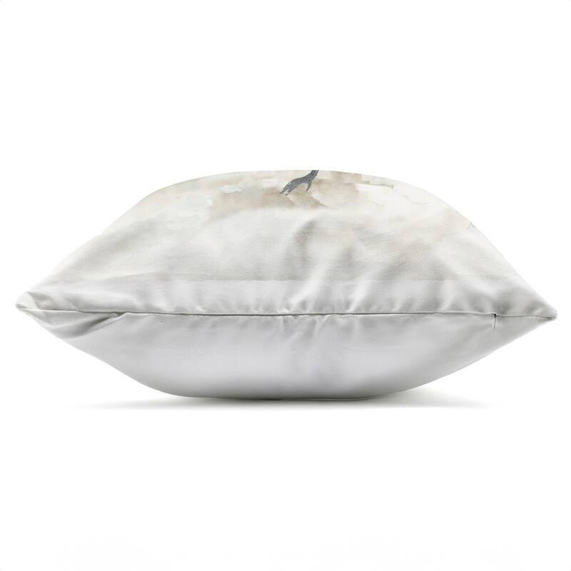 Stupell Balancing Sandpiper on Shore Printed Outdoor Throw Pillow Design by Nan