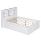 preview thumbnail 38 of 42, Wood Storage Platform Bed Frame with Twin Trundle & Charging Station