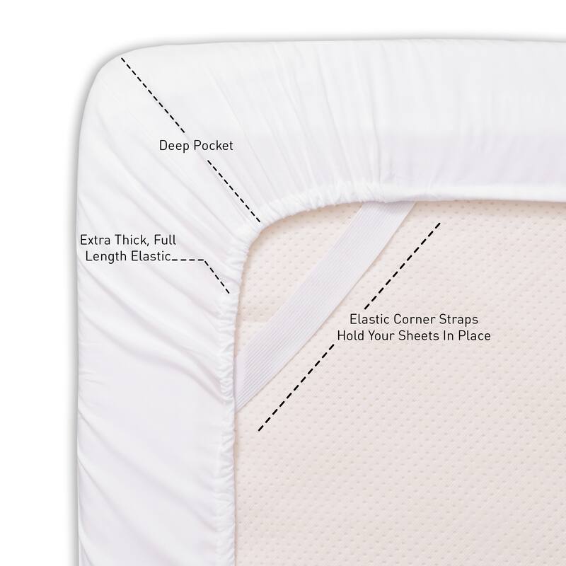 Sweet Home Collection 18"-24" Extra Deep Pocket, Double Brushed Microfiber Sheet Set