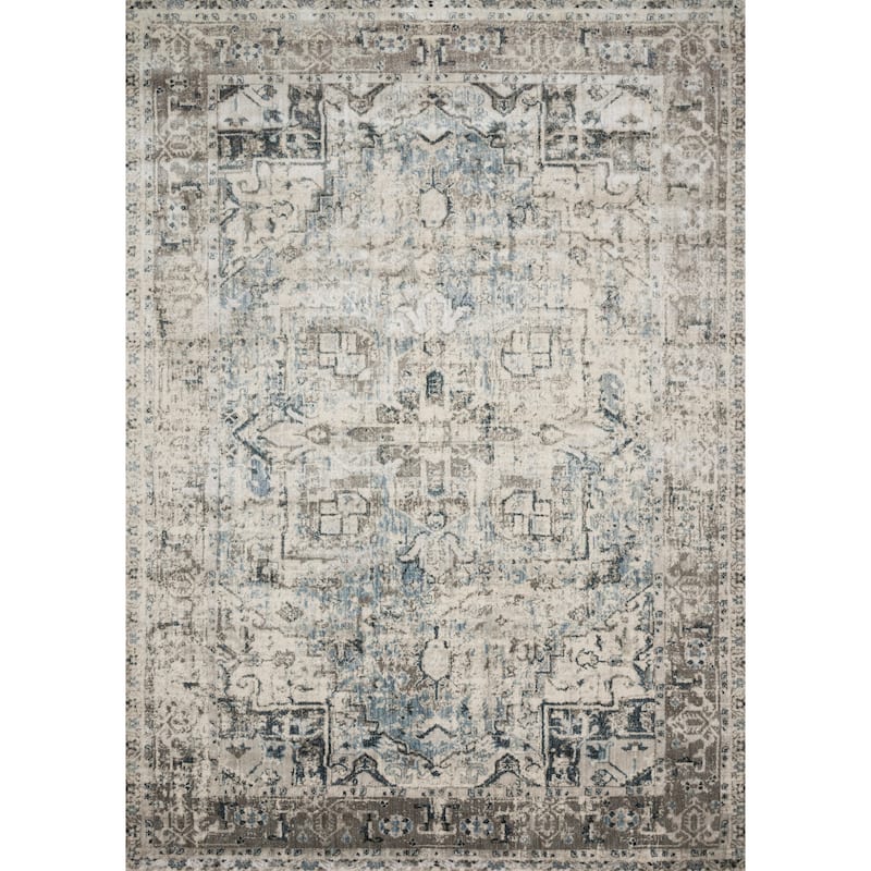 Alexander Home Contessa Distressed Transitional Medallion Rug