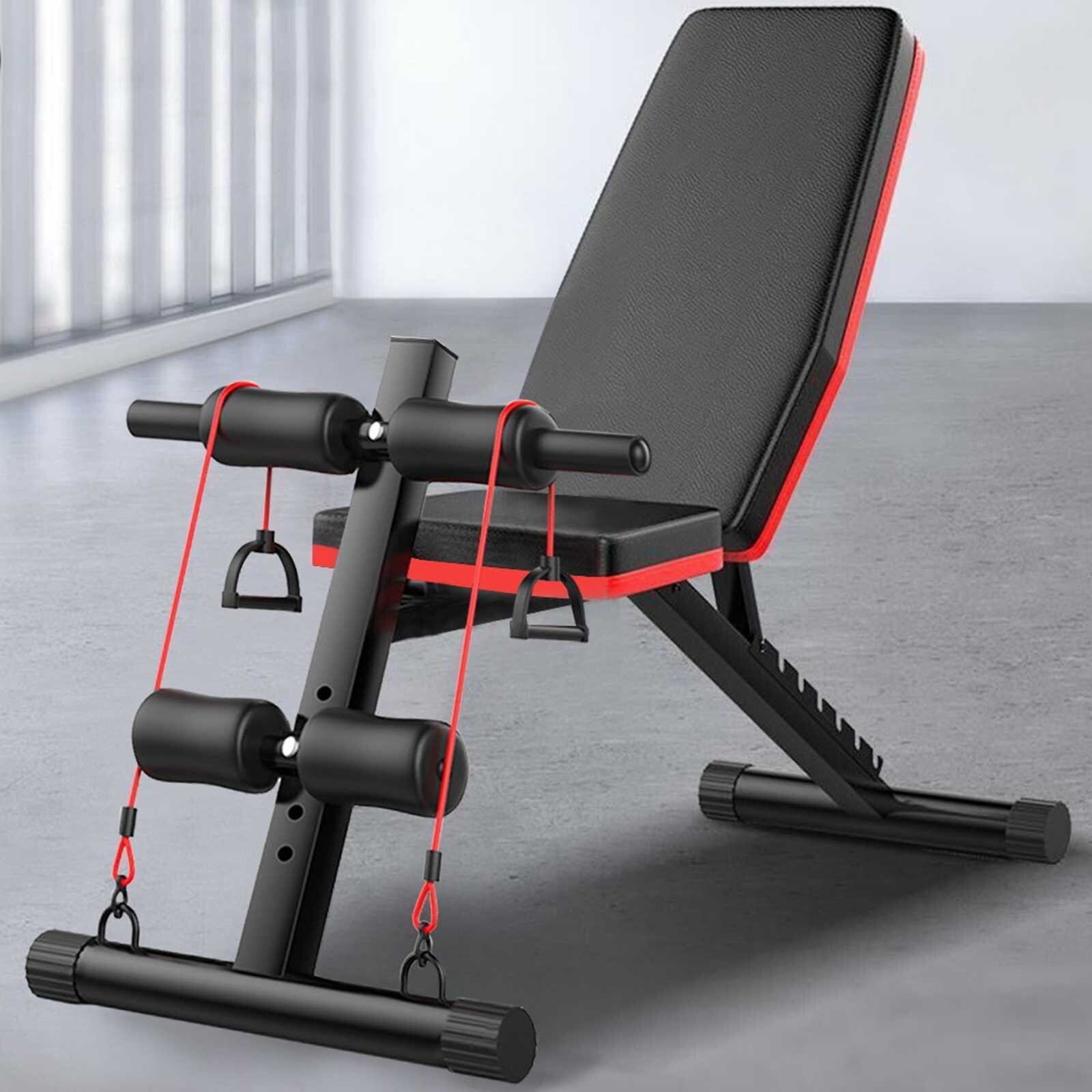 Home gym adjustable weight bench foldable workout bench sit up ab incline abs bench flat fly press fitness rope online