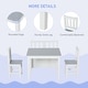 preview thumbnail 6 of 14, Qaba 4-Piece Childrens Table Set with Kids Storage Bench