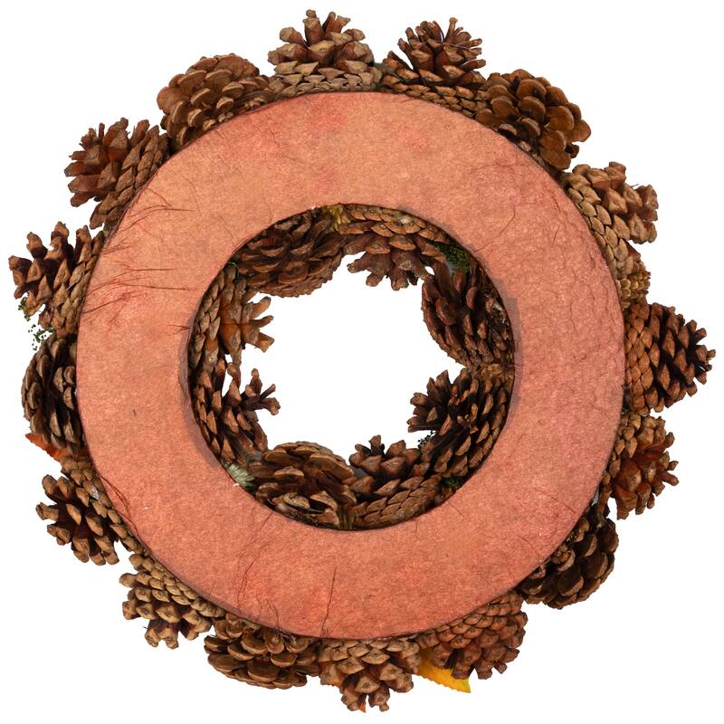 Pumpkins and Mushrooms Artificial Fall Harvest Wreath - 13" - Unlit