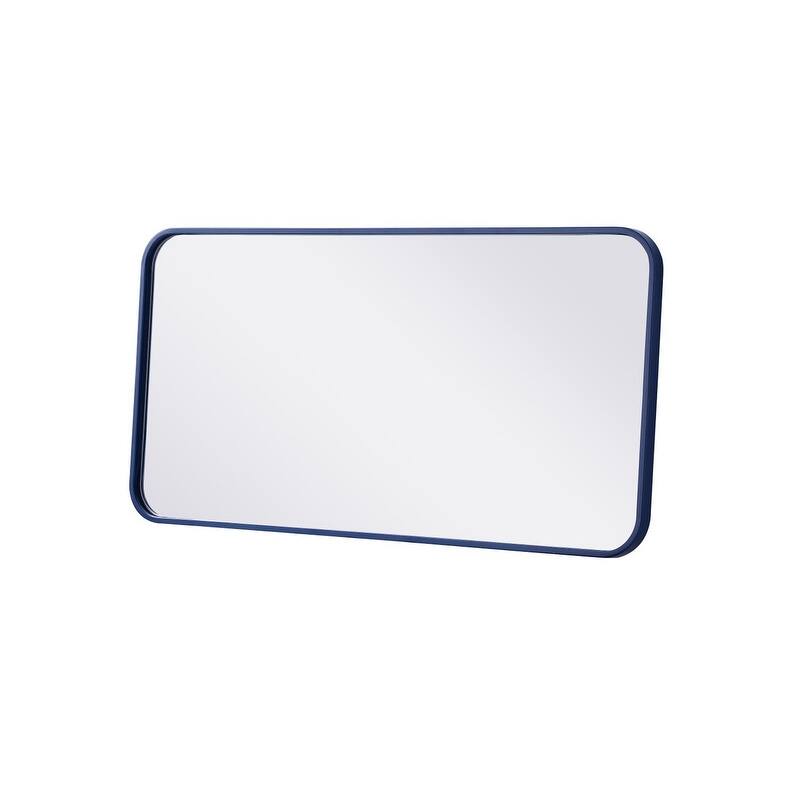 Ezra Soft Corner Metal Rectangular Mirror