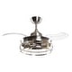 preview thumbnail 9 of 7, 36" Industrial Retractable 3-Blade Ceiling Fan Chandelier with Remote