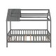 preview thumbnail 11 of 10, Twin Size Wood House Bed With Fence, Gray
