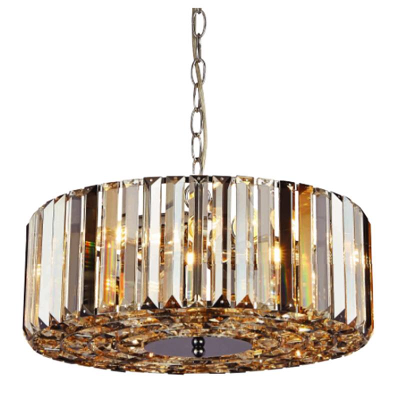 Transparent Modern Round Crystal Chandelier for Living Room
