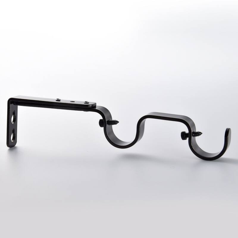 Lumi 1 in. & 3/4 in. Dia. Double Curtain Rod Bracket (4-Pack)