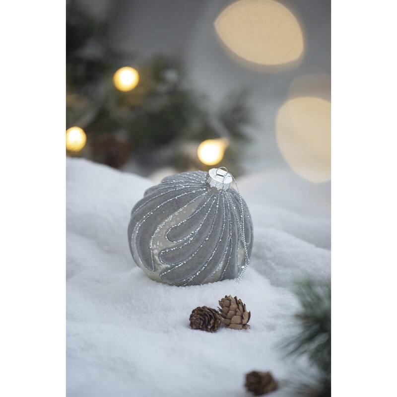 D3.9" Glass Decorative Hanging Ball Christmas Tree Ornaments