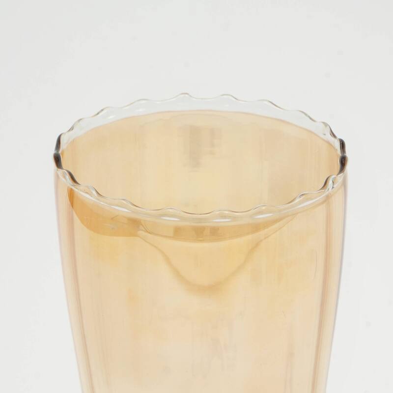 Whimsy Whirlpool Large Glass Vase - 5.5x10 Inch Modern Swirl Design for Floral Arrangements