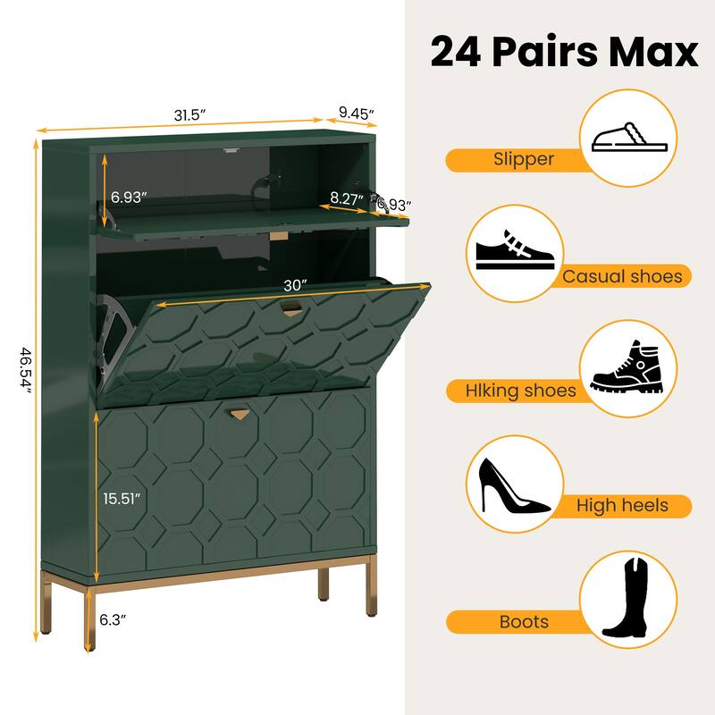 Shoe cabinet for 24 pairs of shoes