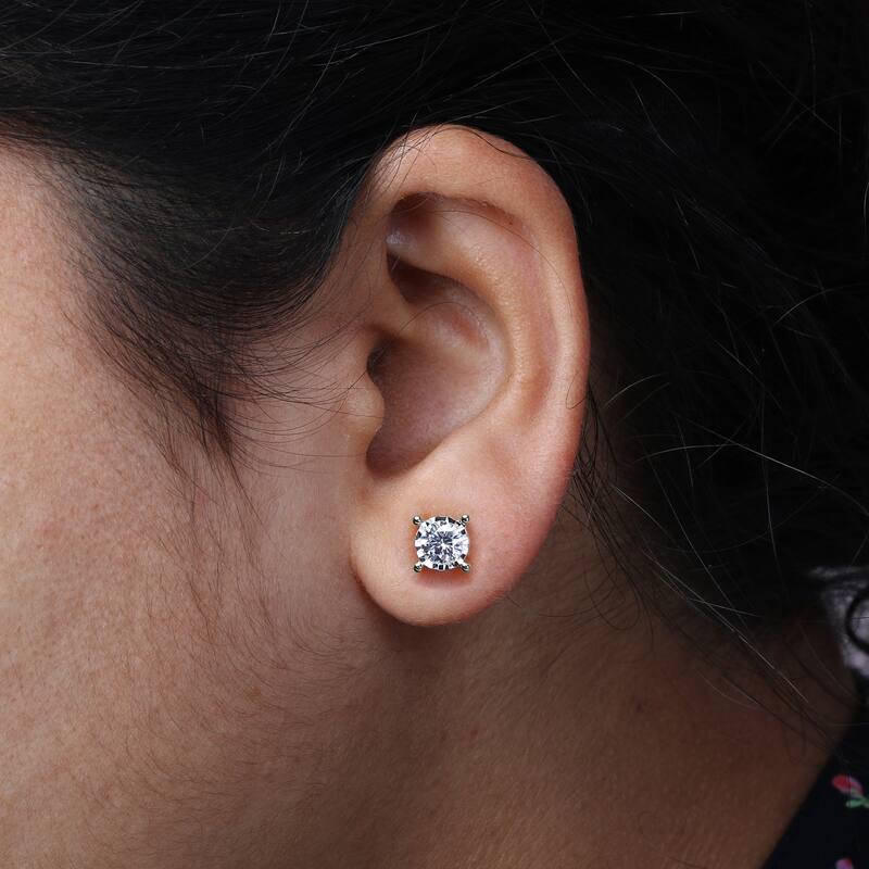 1/20ct - 3/4ct TDW Diamond Stud Earrings in Silver for Women