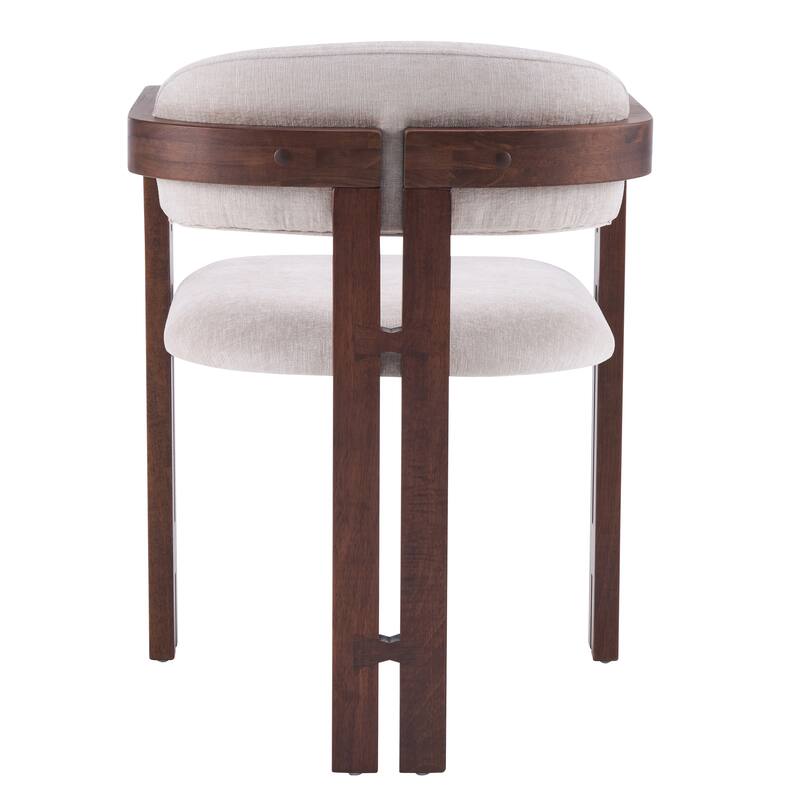 Christopher Knight Home - Modern Wooden Upholstered Dining Chair with Round Back