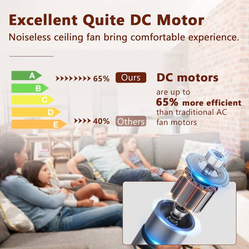 Modern Ceiling Fan With Light Smart Life APP Remote Control Timer For Alexa Google Bedroom Farmhouse