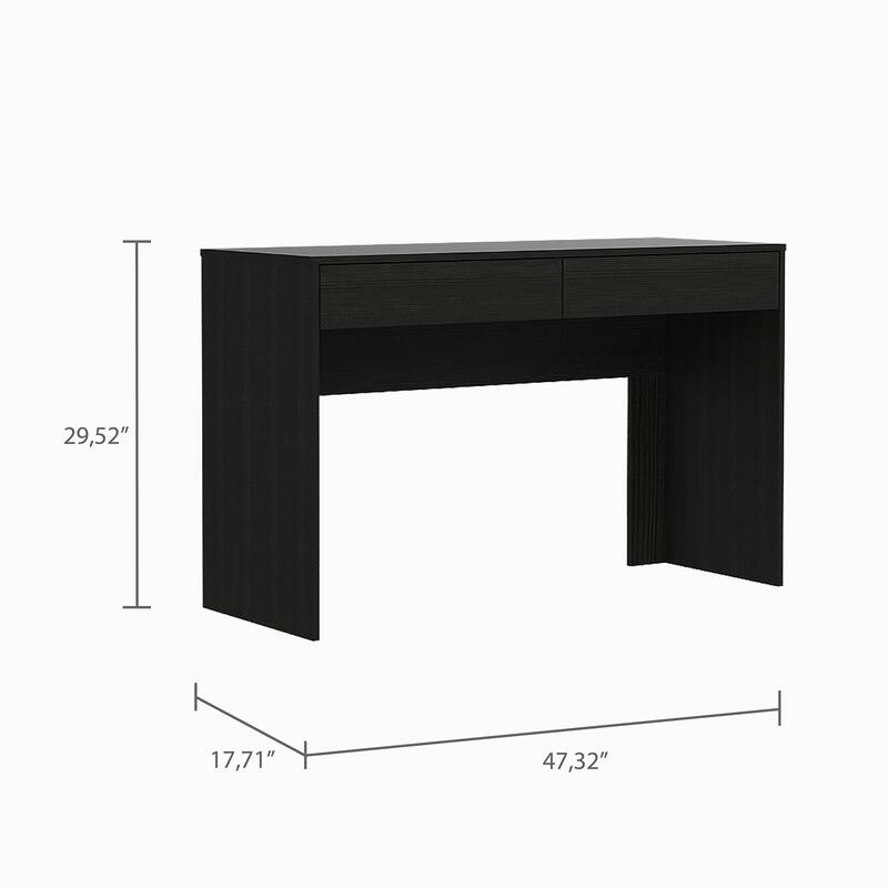 2-Drawer Computer Desk with wood legs