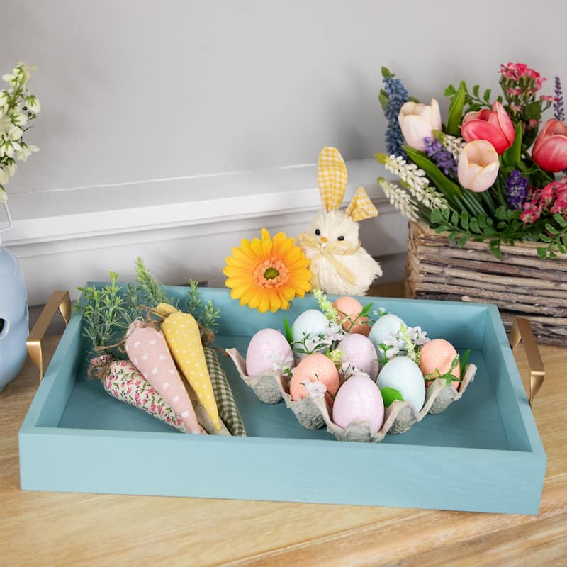 Pastel Easter Eggs with Carton Decoration - 6.25" - Set of 9