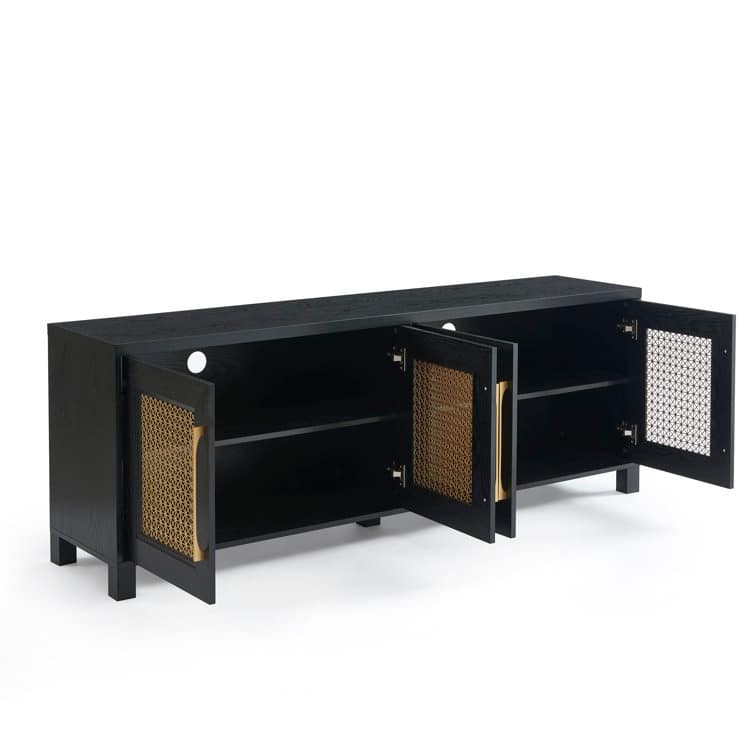 69.5'' Wood TV Stand Media Console Entertainment Center