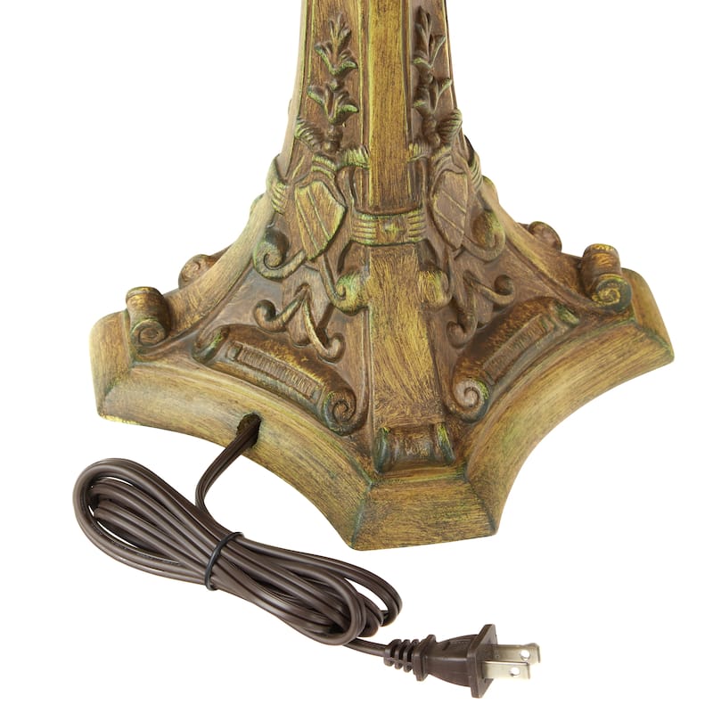 Alice River of Goods Multicolor Stained Glass Dome Shade 26.75-Inch Table Lamp - 18" x 18" x 26.75"