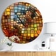 preview thumbnail 8 of 8, Designart 'Dreaming of Stained Glass' Large Modern Wall CLock 23 in. wide x 23 in. high