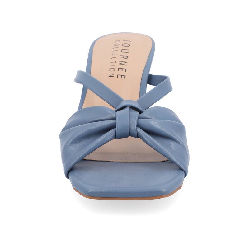 Journee Women's Starling Medium and Wide Width Dress Sandals - Wide - Blue - 7.5