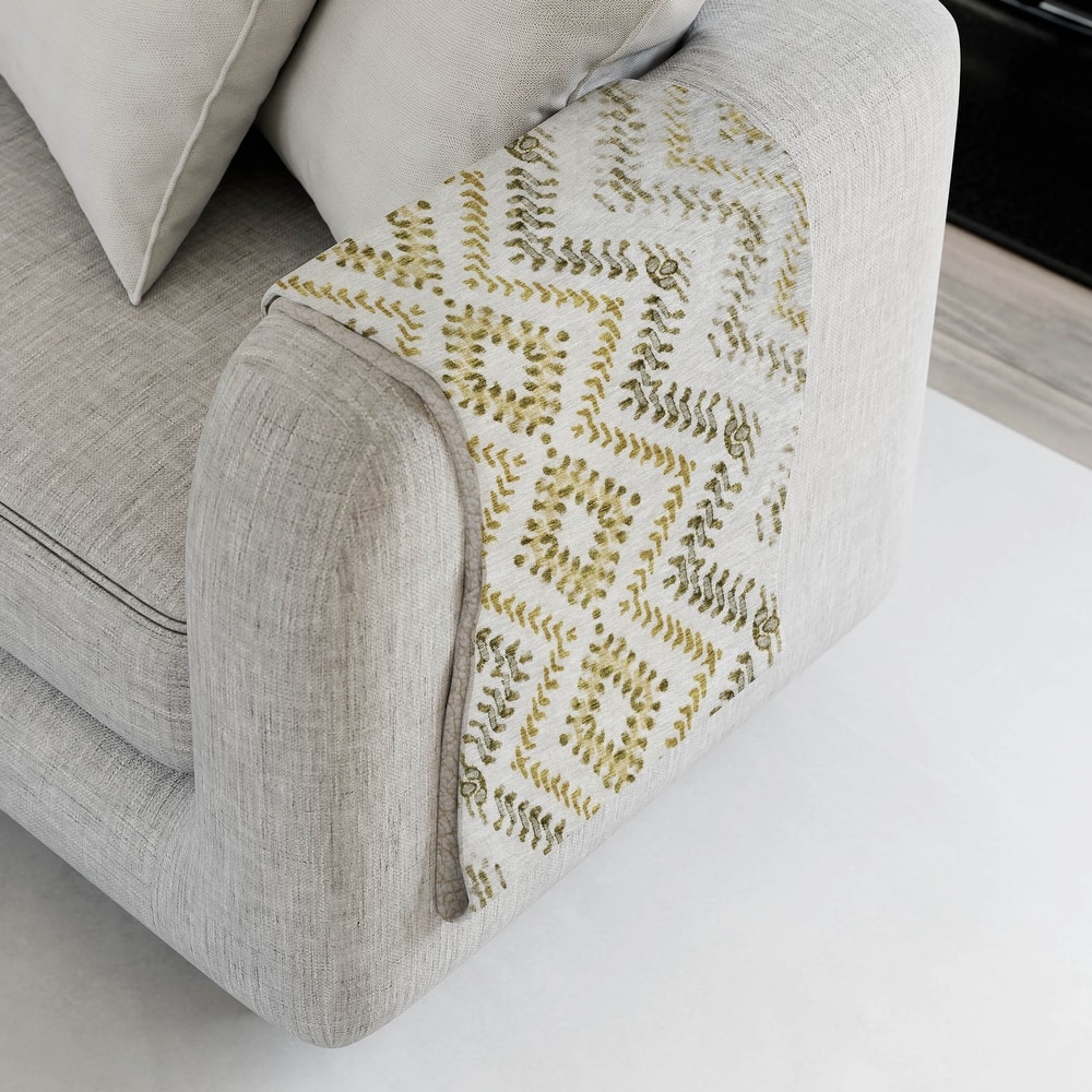 Premium Machine Washable Boho Global Sherpa Throw Blanket