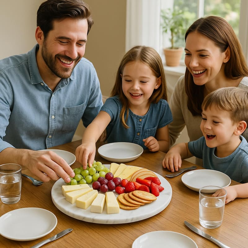 Creative Home White Marble 12" Lazy Susan, Rotating Serving Board