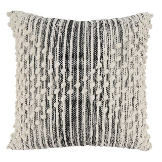 The Inspiring Home Handwoven Raised Diamond Throw Pillow