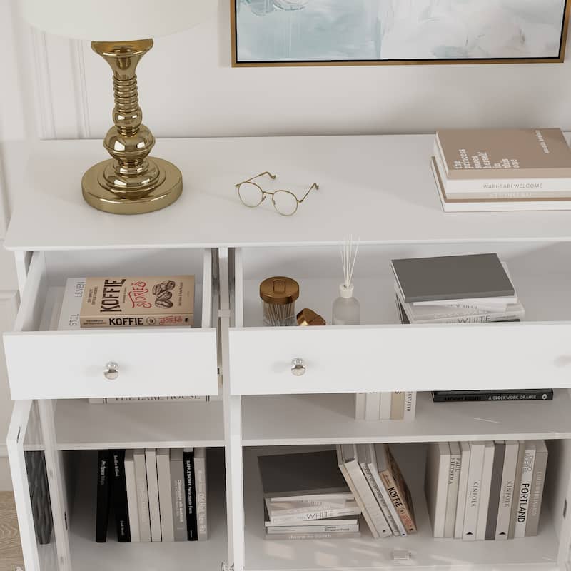 55.1" Storage Cabinet Accent Cabinet Console Table Sideboard Buffet