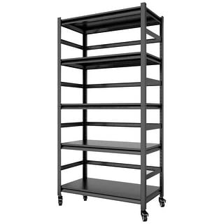 https://ak1.ostkcdn.com/images/products/is/images/direct/9ba6f221110a84500be6aa92c38b1eb8eafbacd2/63%22H-Heavy-Duty-Metal-Adjustable-5-Tier-Pantry-Shelves-with-Wheels.jpg