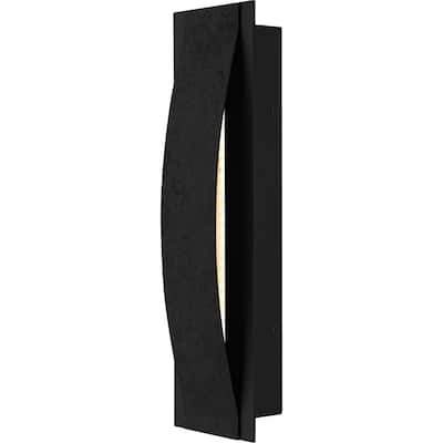Earth Black LED Outdoor Wall Lantern from the Onyx Collection