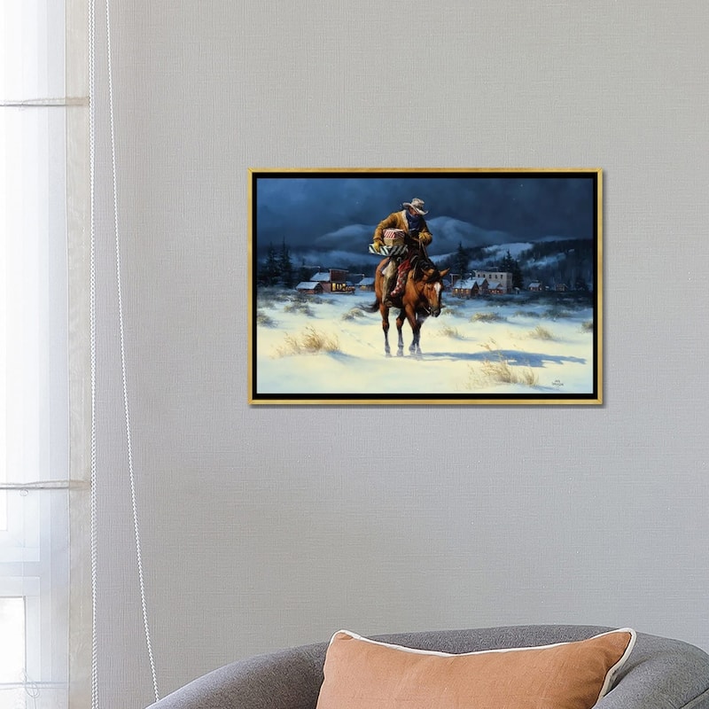 iCanvas "Bringing Christmas Home" by Jack Sorenson Framed Canvas Print