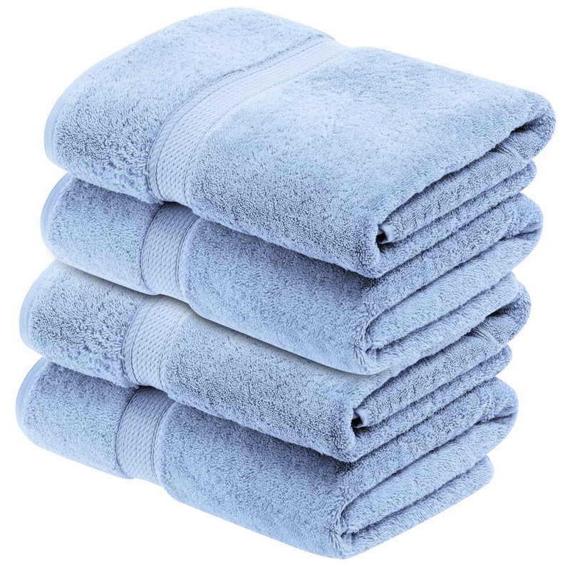 Blue Nile Mills 750 GSM Egyptian Cotton Absorbent 4 Piece Bath Towel