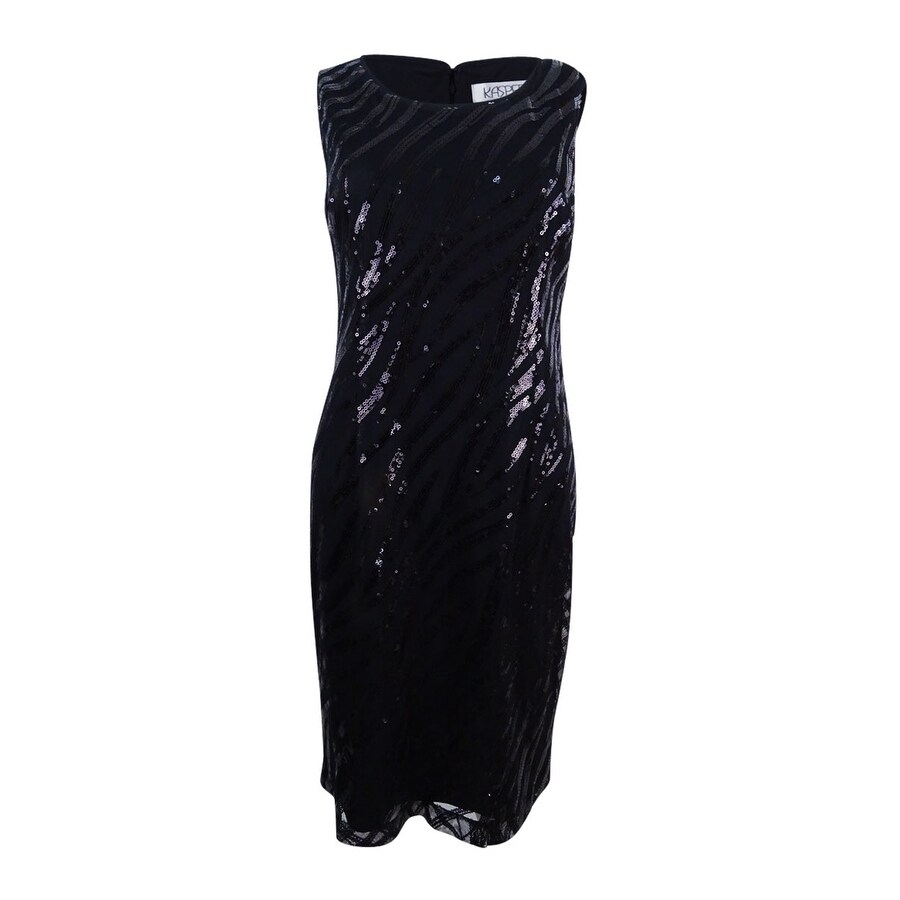 kasper black sheath dress