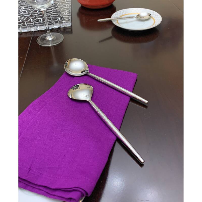VIBHSA Stainless Steel Tablespoons Set of 6 Piecces