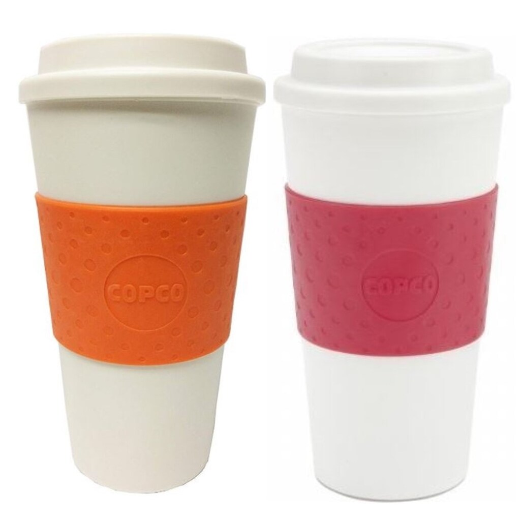 Copco Acadia Insulated Travel Coffee Mug, 16 ounces, Orange