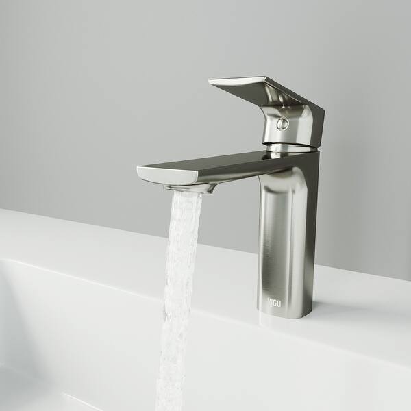Vigo Davidson Single Hole Bathroom Faucet Overstock 25416559 Nickel Finish