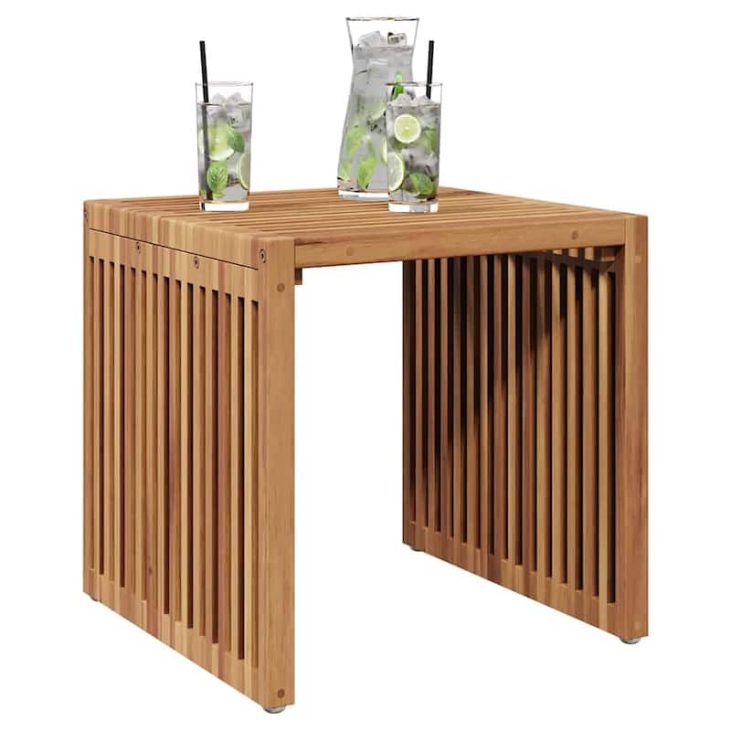 vidaXL Garden Side Table Brown Solid teak wood